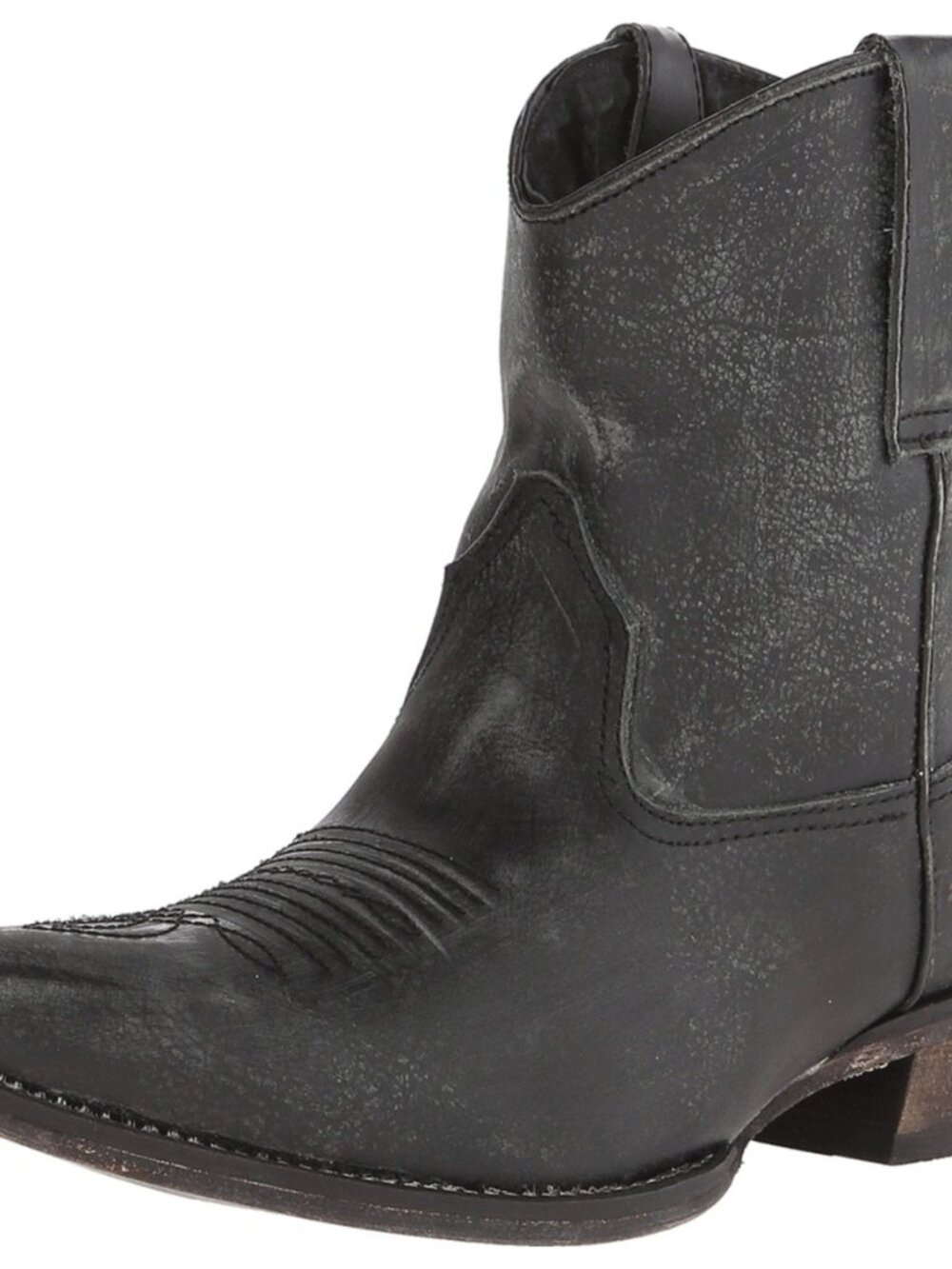 Womens Dusty Distressed Snip Toe Casual Boots Ankle Low Heel 1-2"
